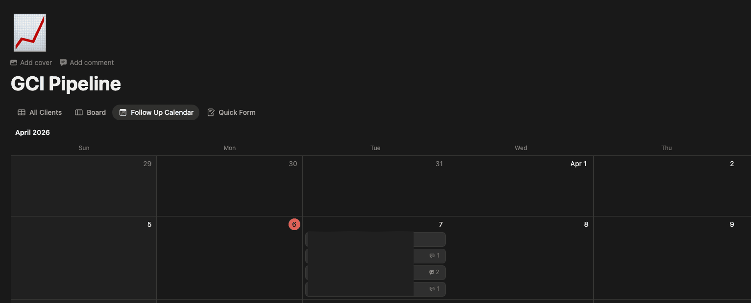 Meeting Dates & Follow-Up Calendar