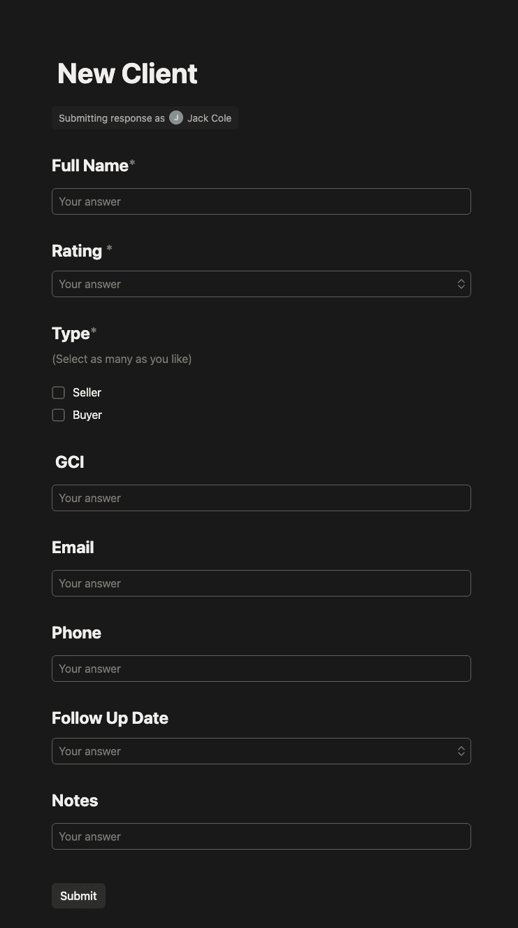 Quick Add Client — Mobile